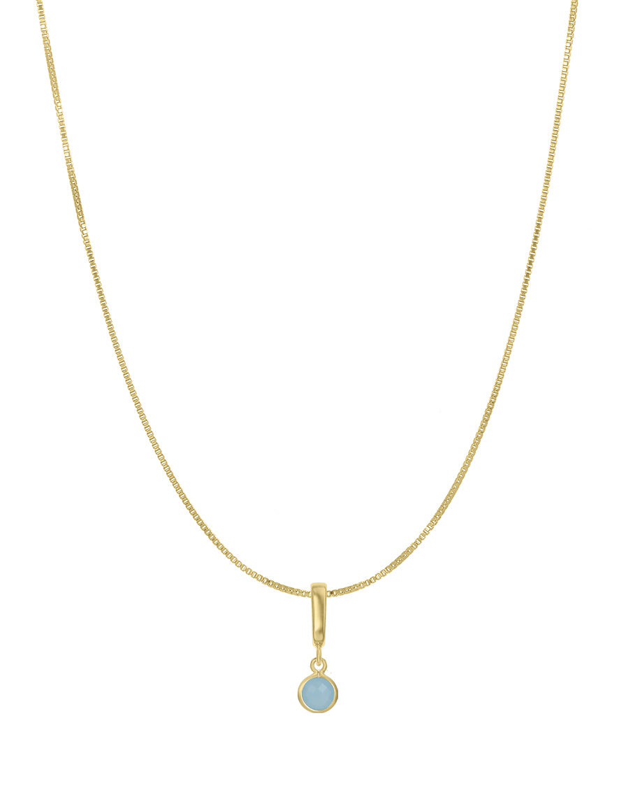 Bezel Birthstone Necklace