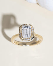 Emerald Goddess Diamond Ring