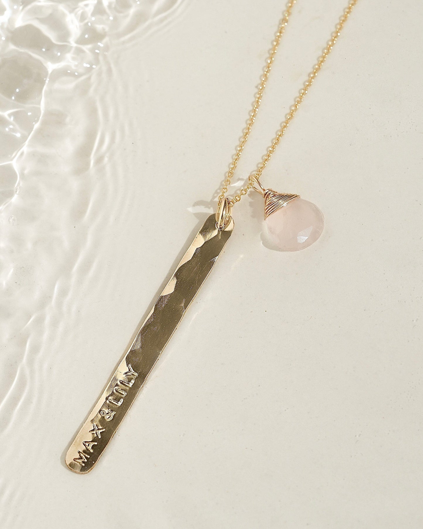 Gem and Bar Necklace