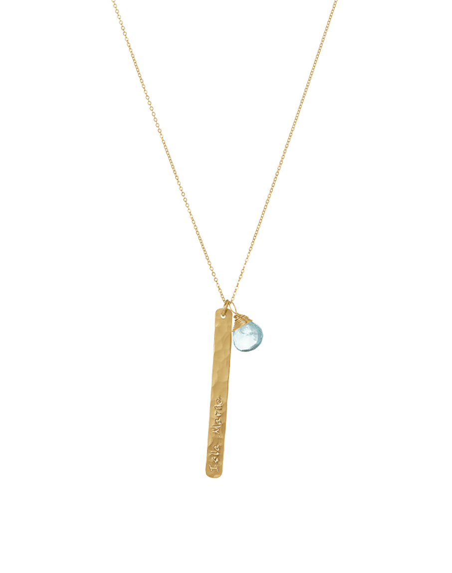 Gem and Bar Necklace