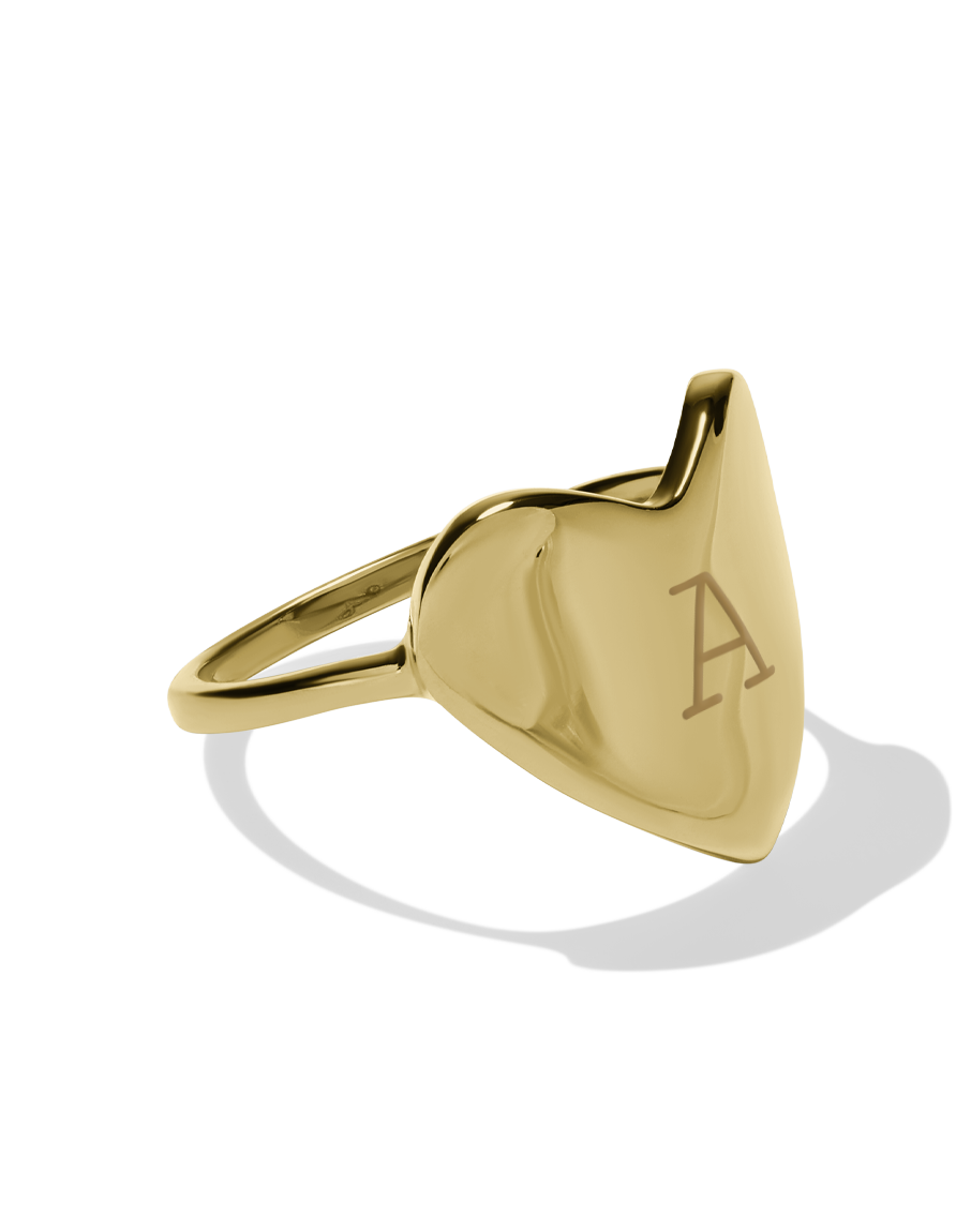 Initial Heart Ring