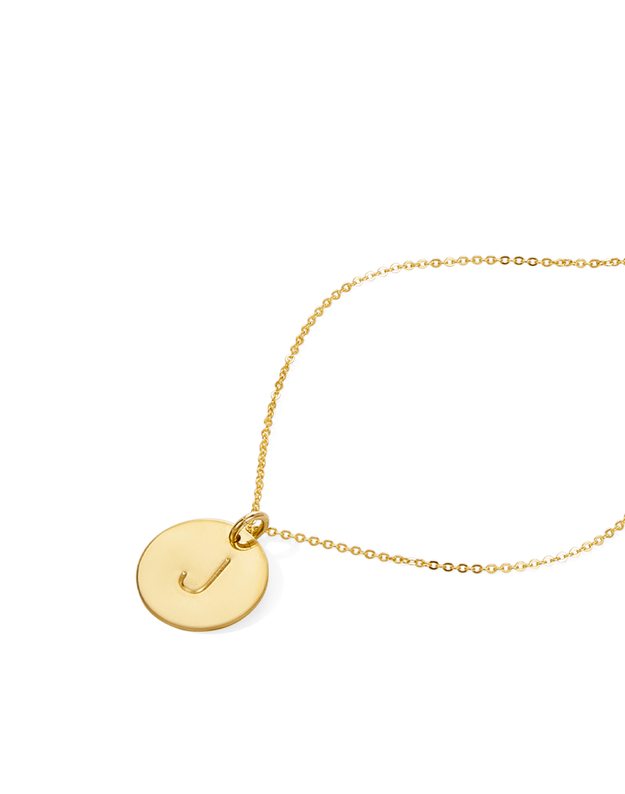 Initial Disc Necklace