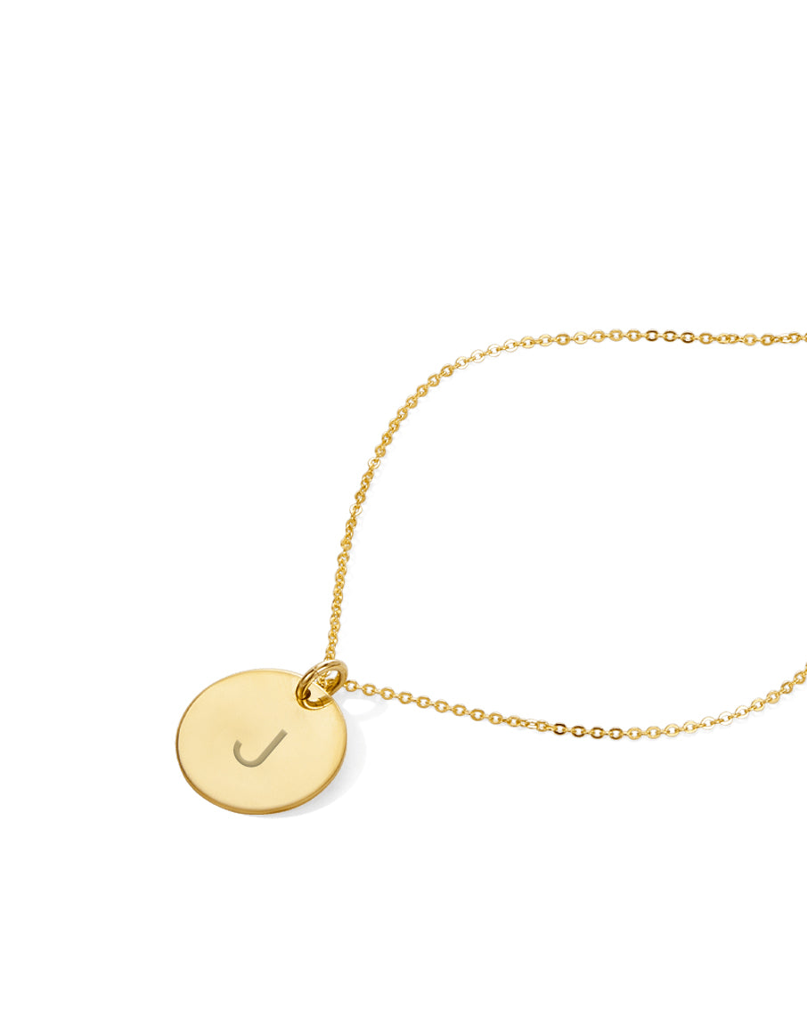 Initial Disc Necklace