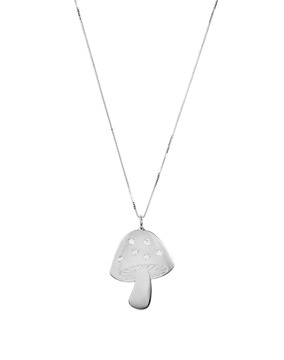 Solid Gold Mushroom Necklace