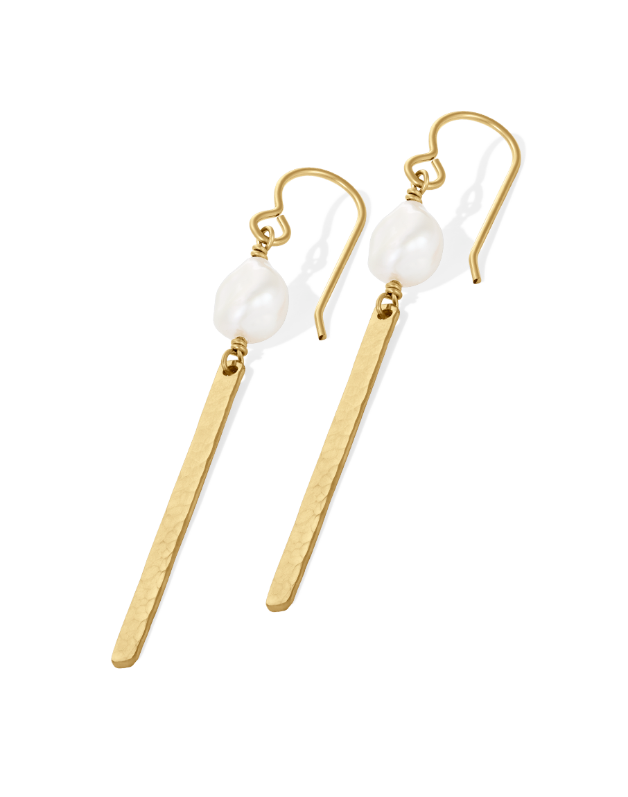 Pearl Bar Earrings