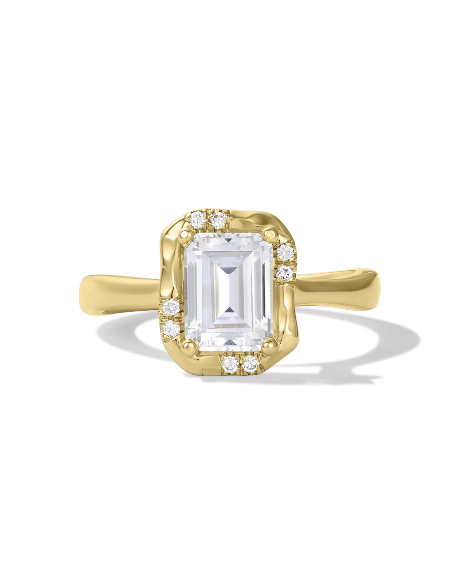 Emerald Goddess Diamond Ring