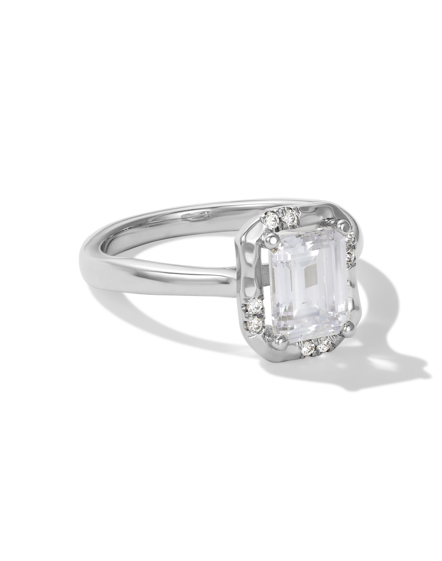 Emerald Goddess Diamond Ring