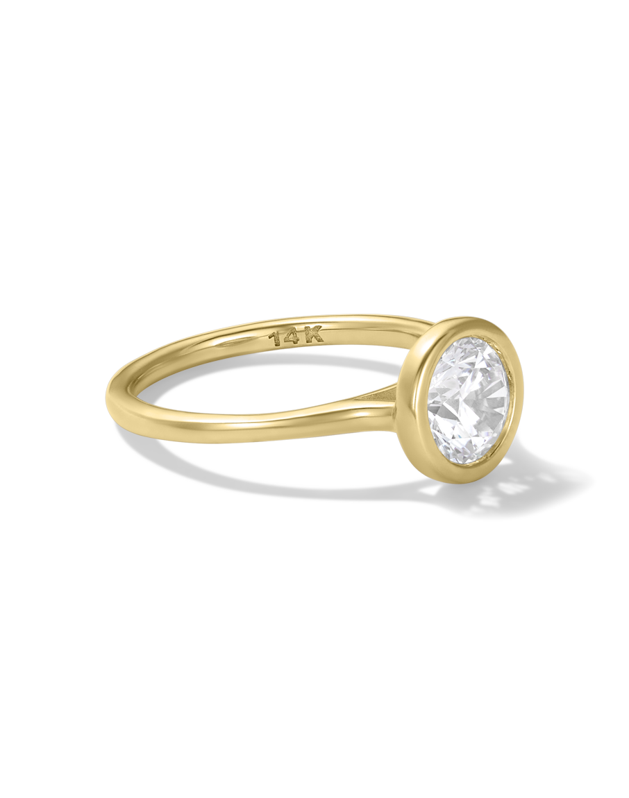 Round Bezel Diamond Ring