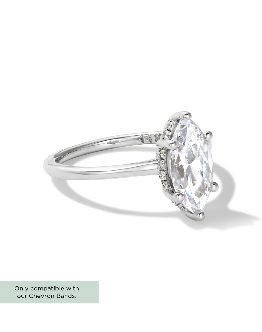 Marquise Halo Diamond Ring