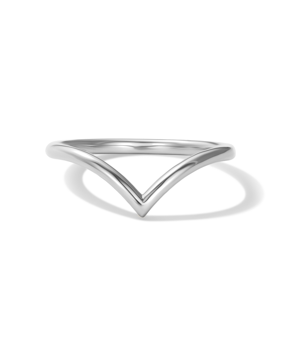 Solid Gold Chevron Band