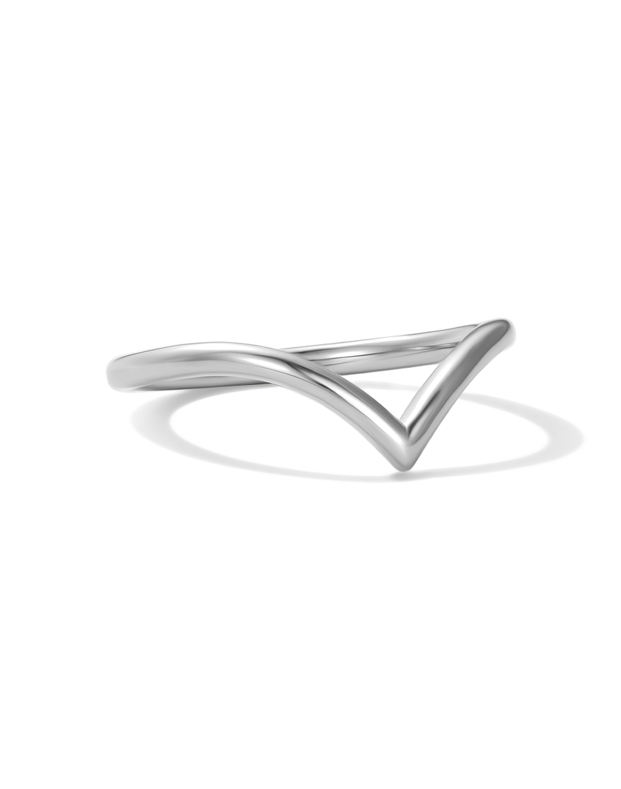 Solid Gold Chevron Band