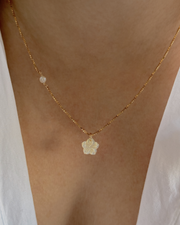 Pearl Hibiscus Necklace