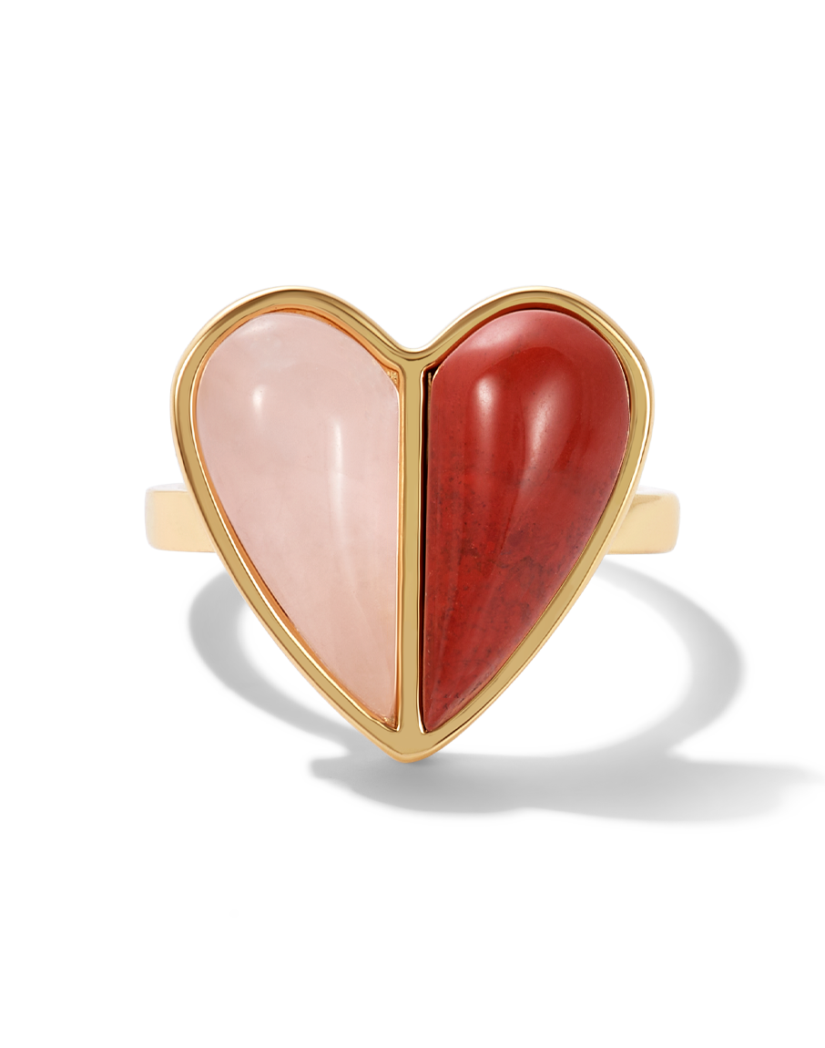 Two Tone Heart Ring