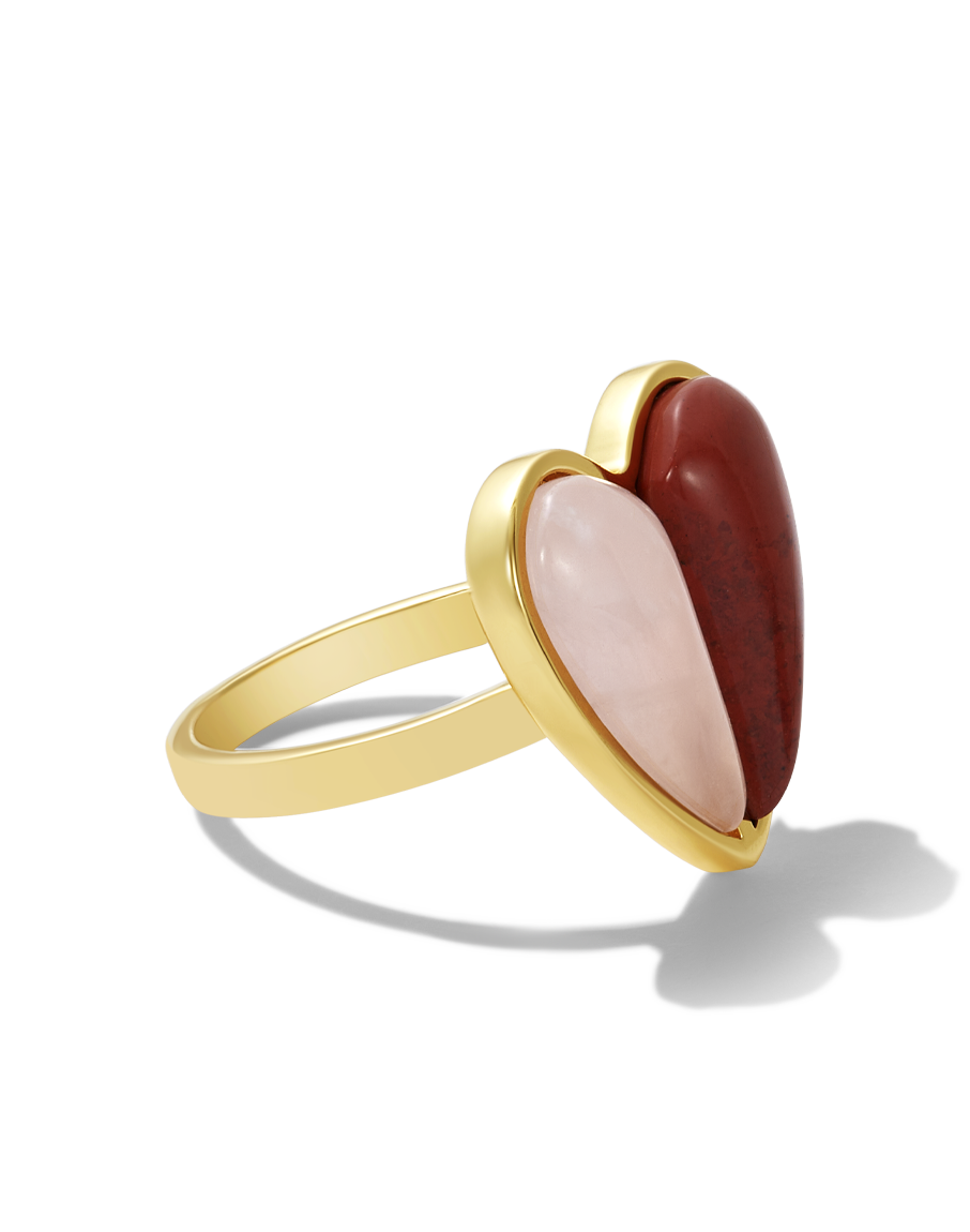 Two Tone Heart Ring