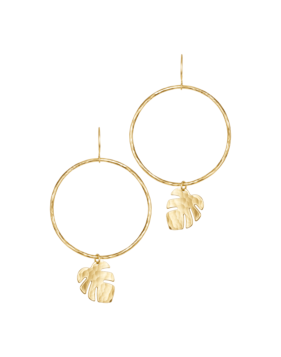 Tropical Leaf Earrings