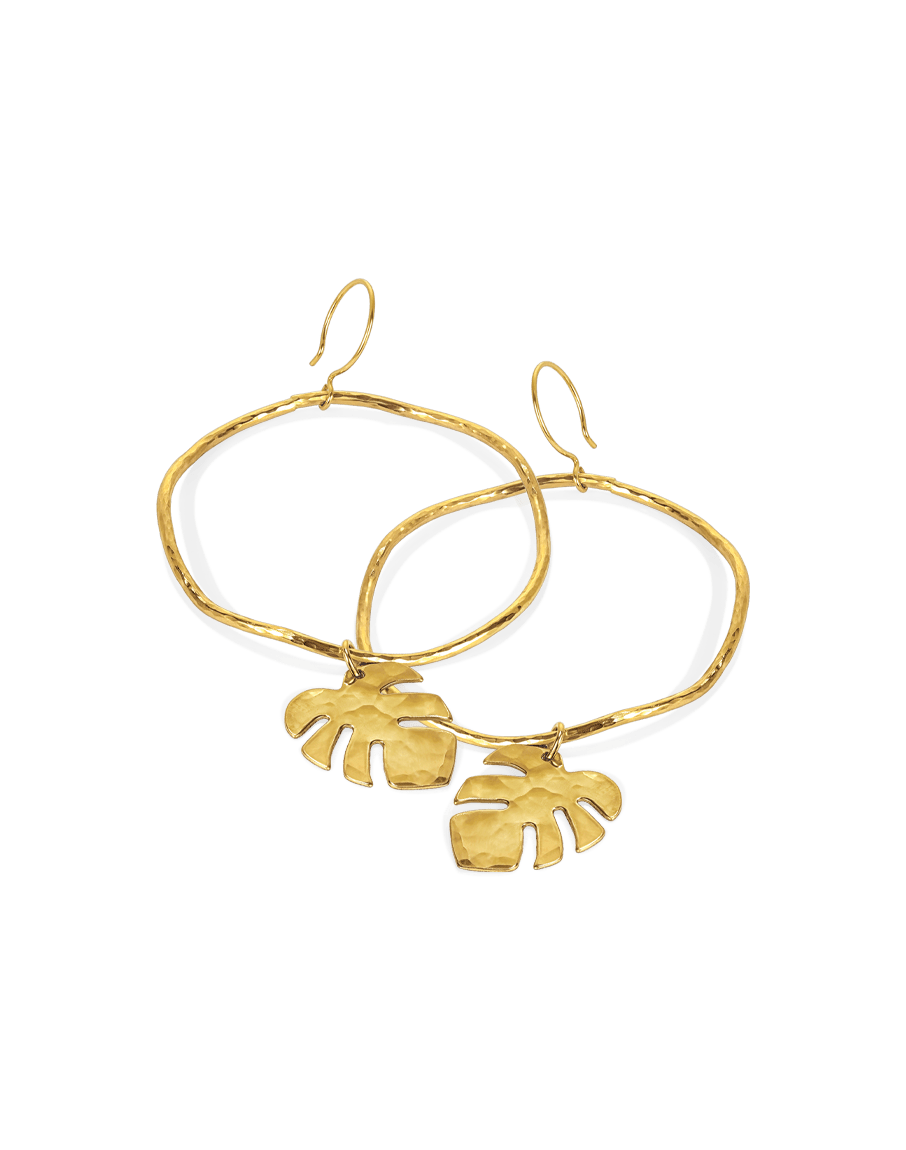 Tropical Leaf Earrings