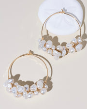 Wrapped Pearl Hoops