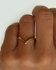 Solid Gold Chevron Band