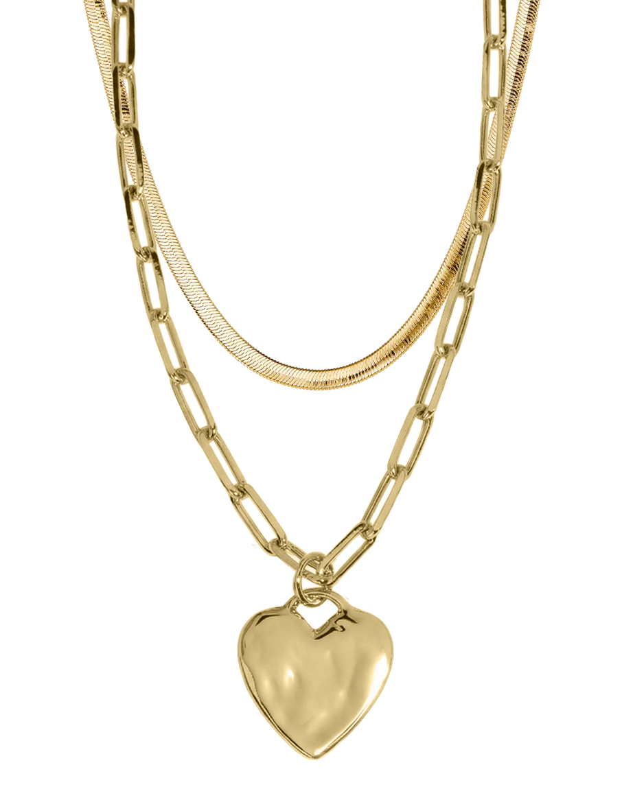 Chunky Heart Necklace Set