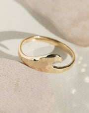 Solid Gold Surfer Ring