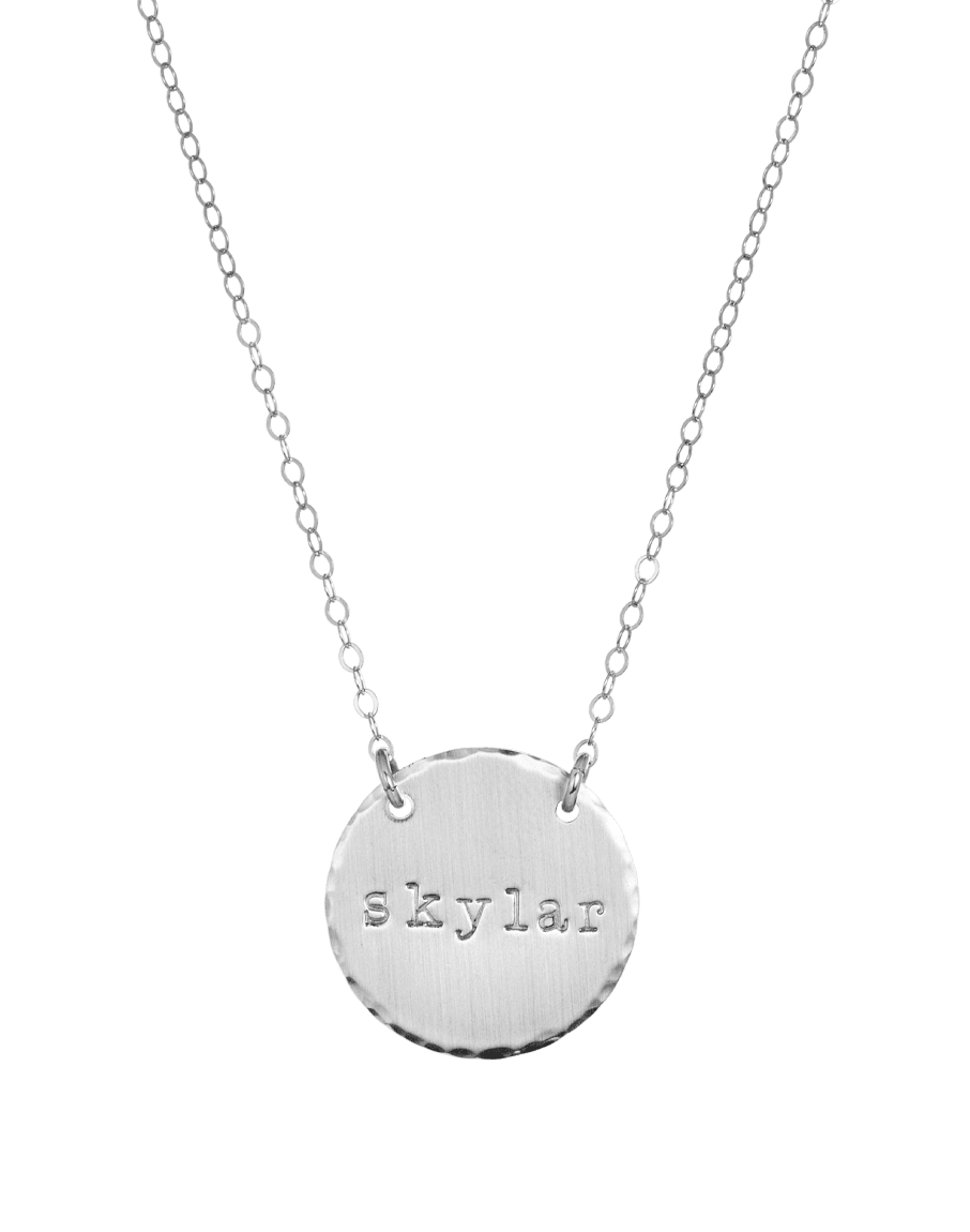 Textured Disc Necklace