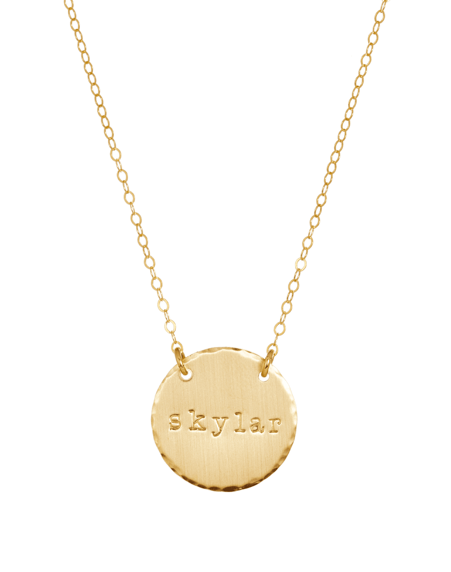 Textured Disc Necklace