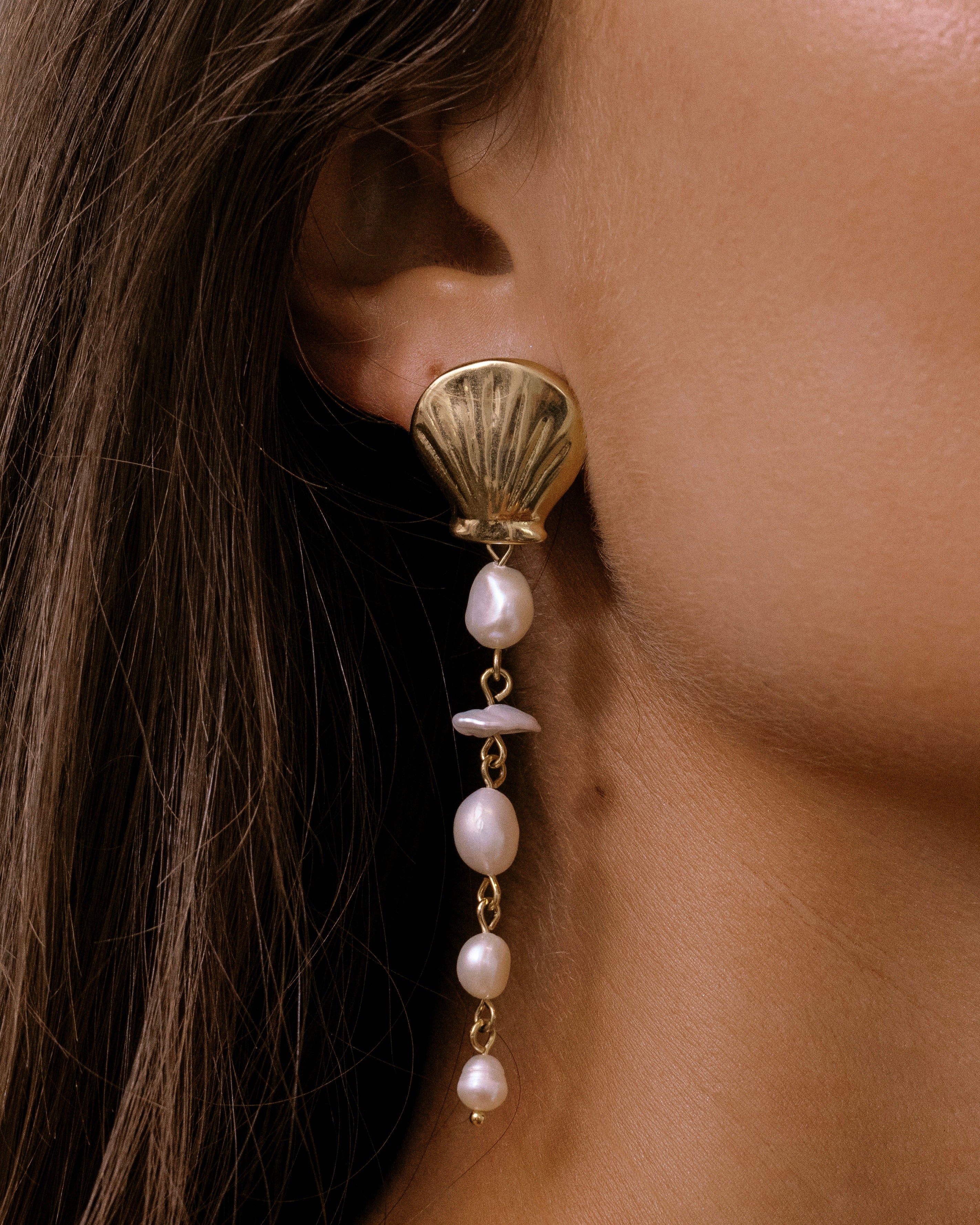 Shell Pearl Earrings