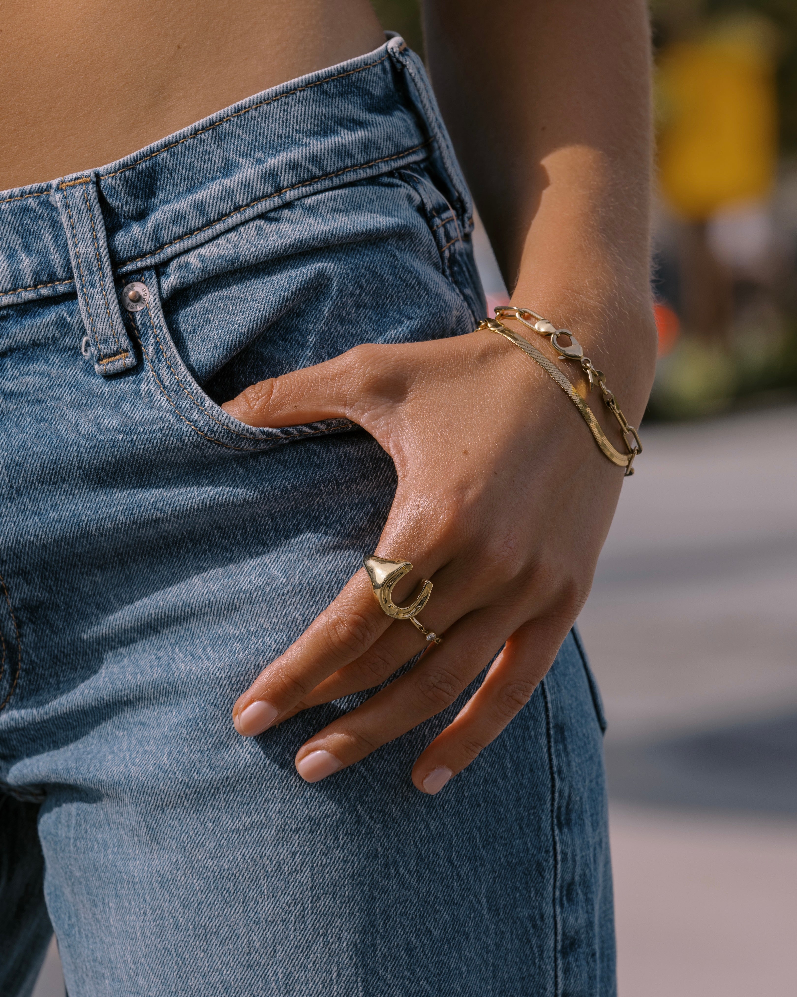 Lucky Horseshoe Waterproof Ring - Gold & Silver – James Michelle