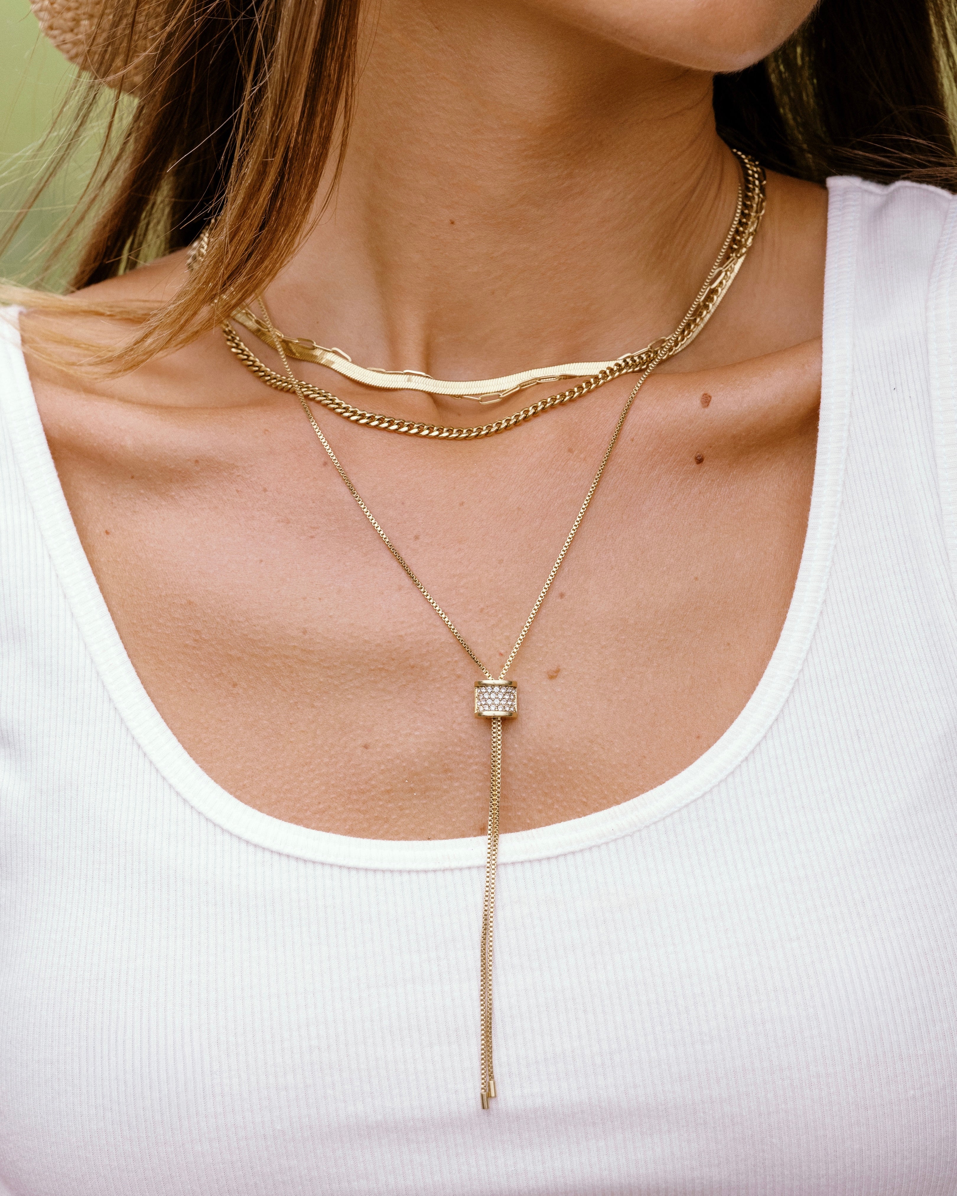 Crystal Bolo Necklace