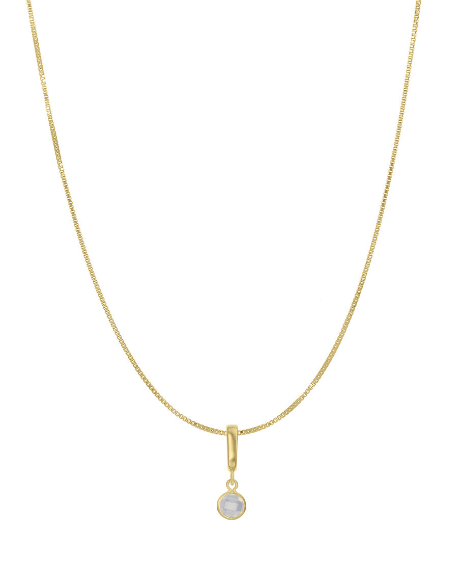 Bezel Birthstone Necklace