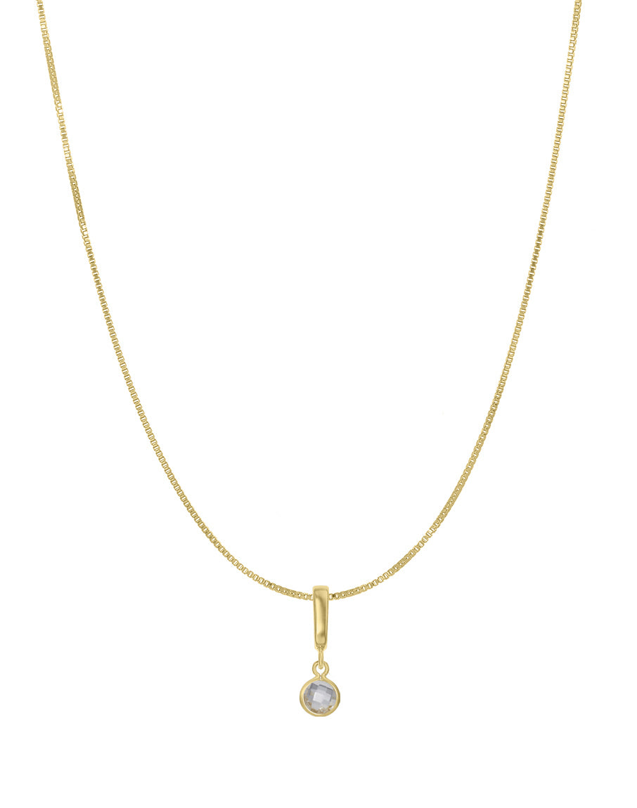 Bezel Birthstone Necklace