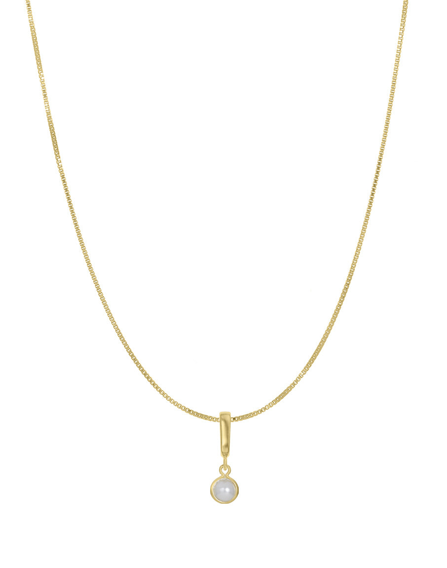 Bezel Birthstone Necklace