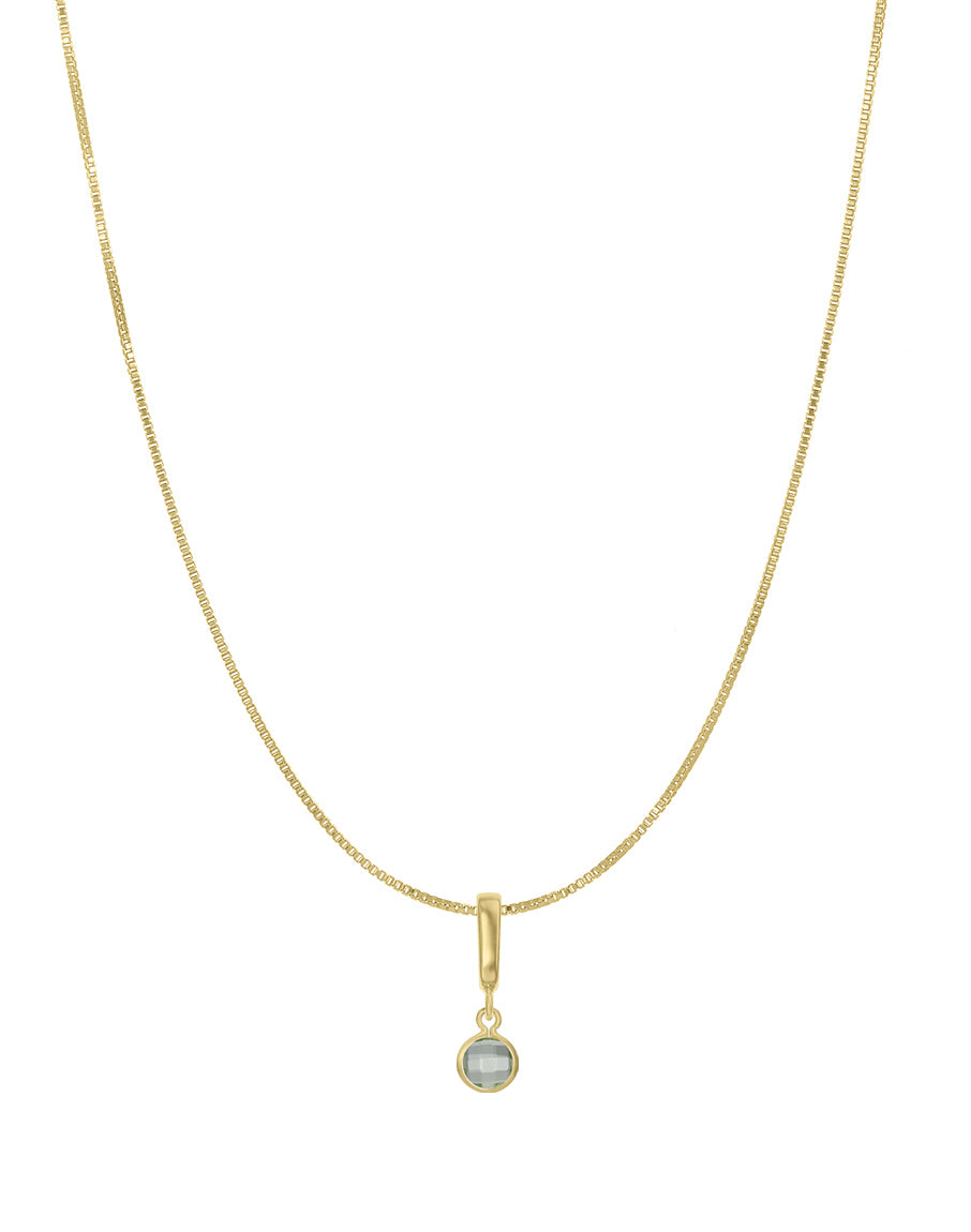 Bezel Birthstone Necklace