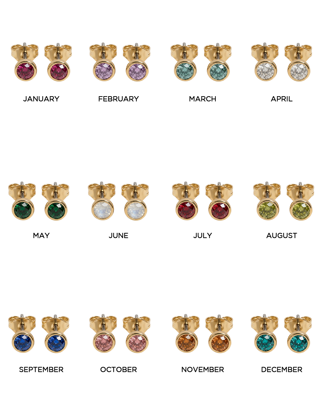 Birthstone Earring Set