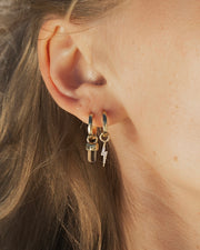 Crystal Bolt Hoop Charm