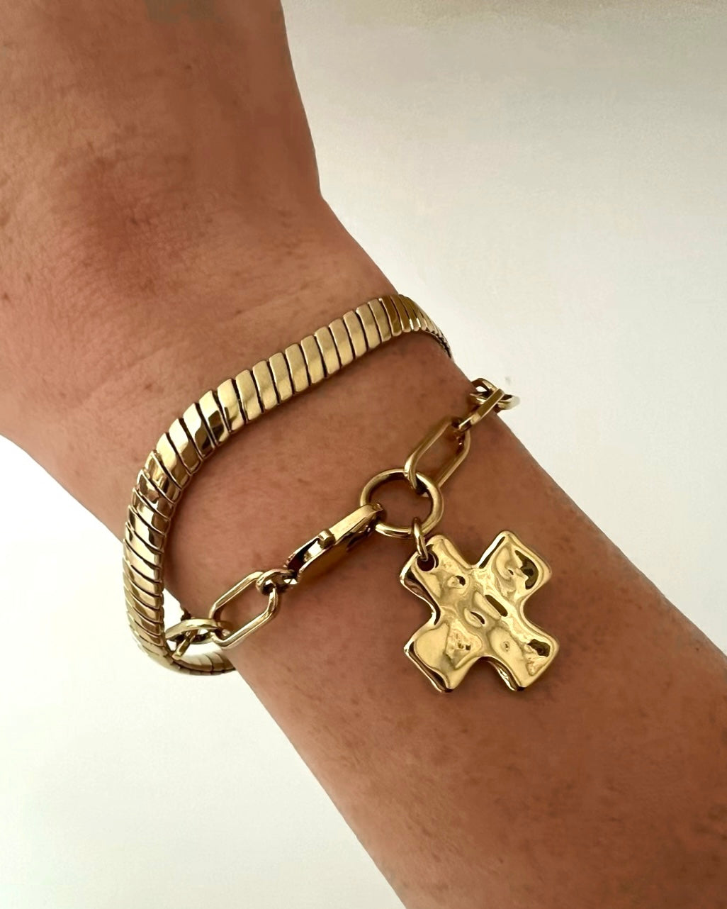 Chunky Cross Bracelet Set
