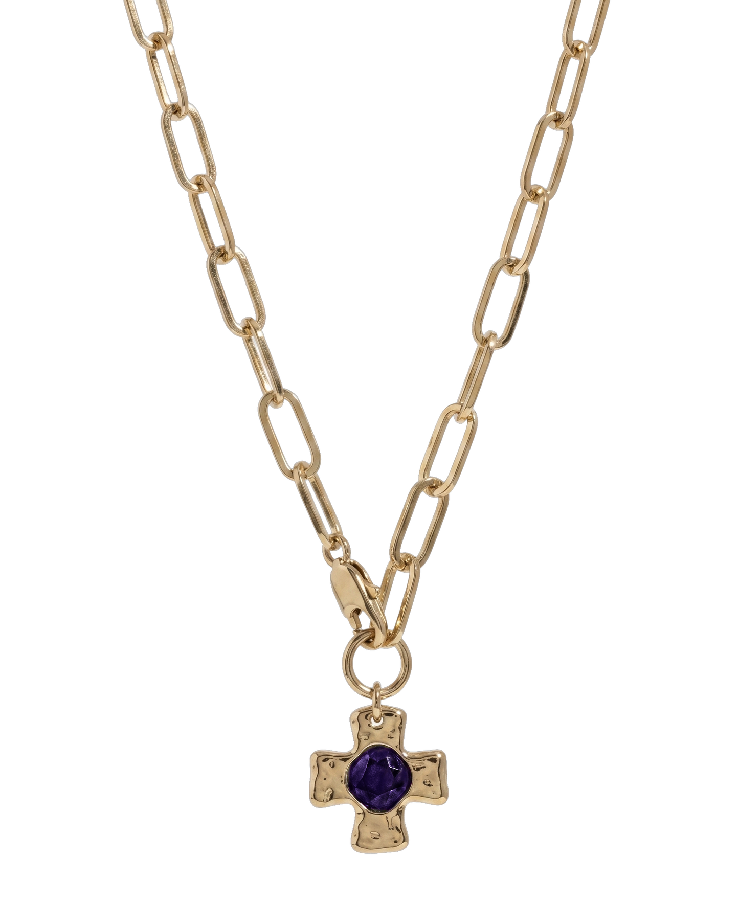 Chunky Cross Chain - Purple
