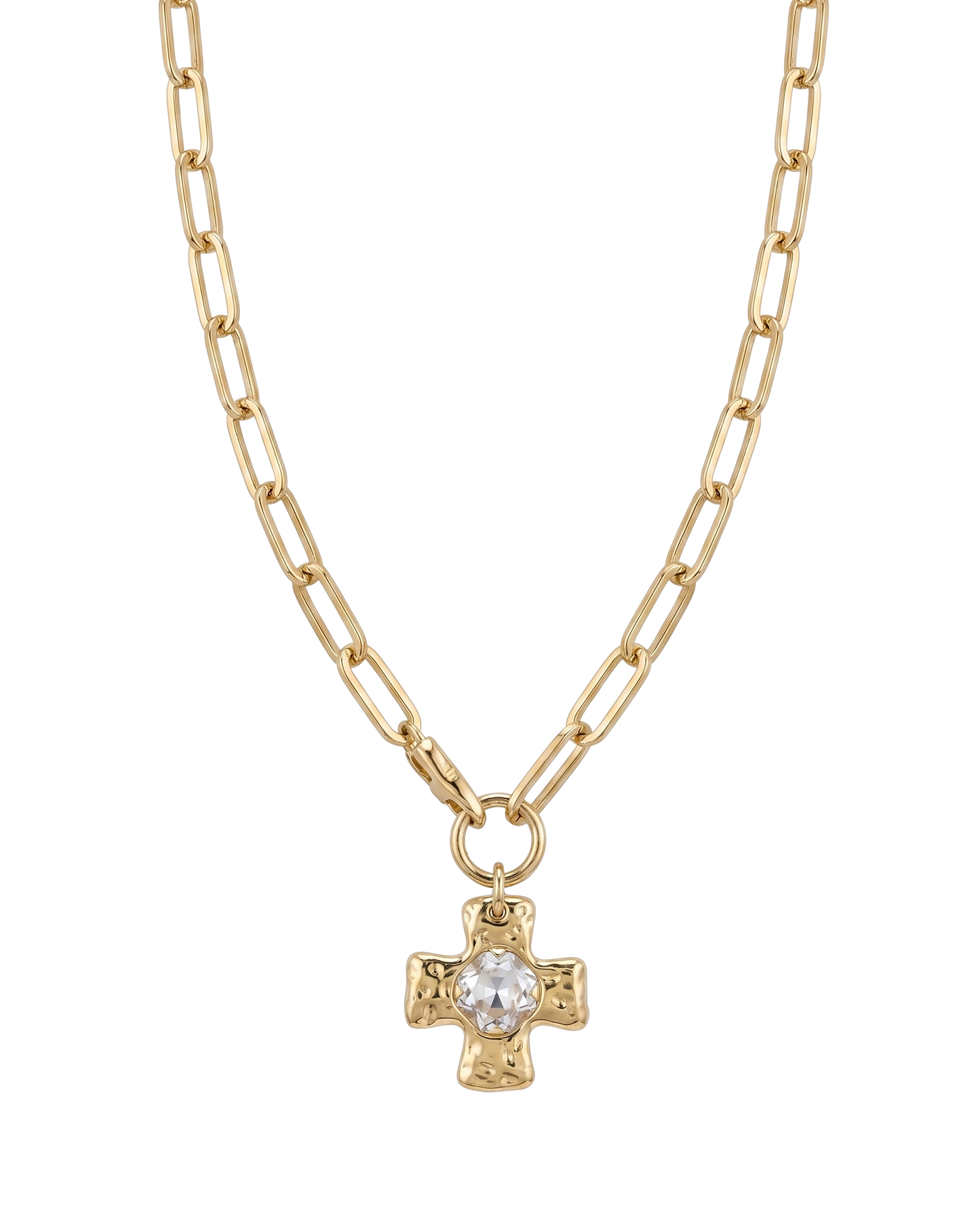 Chunky Cross Chain - Crystal
