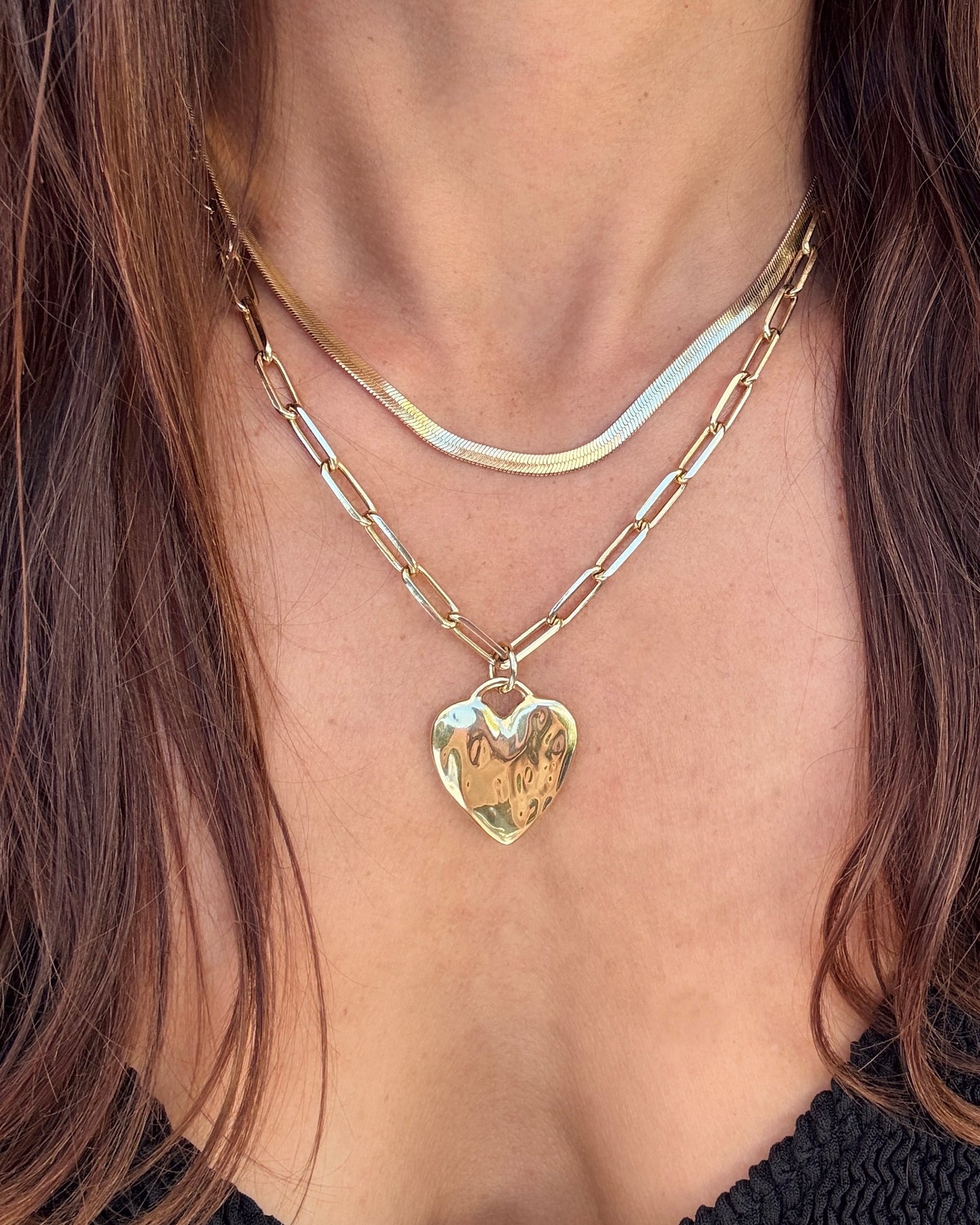 Chunky Heart Necklace Set