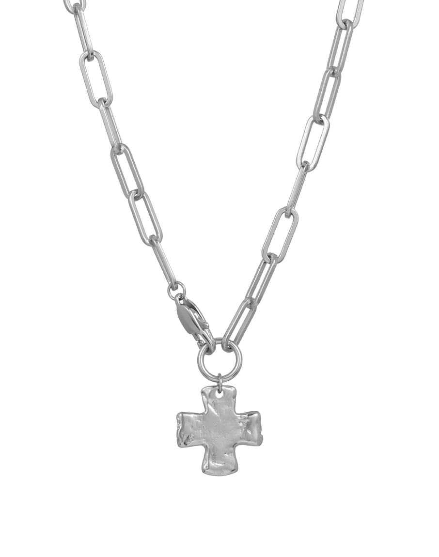 Chunky Cross Chain Necklace – James Michelle Chunky Cross Chain Necklace – James Michelle