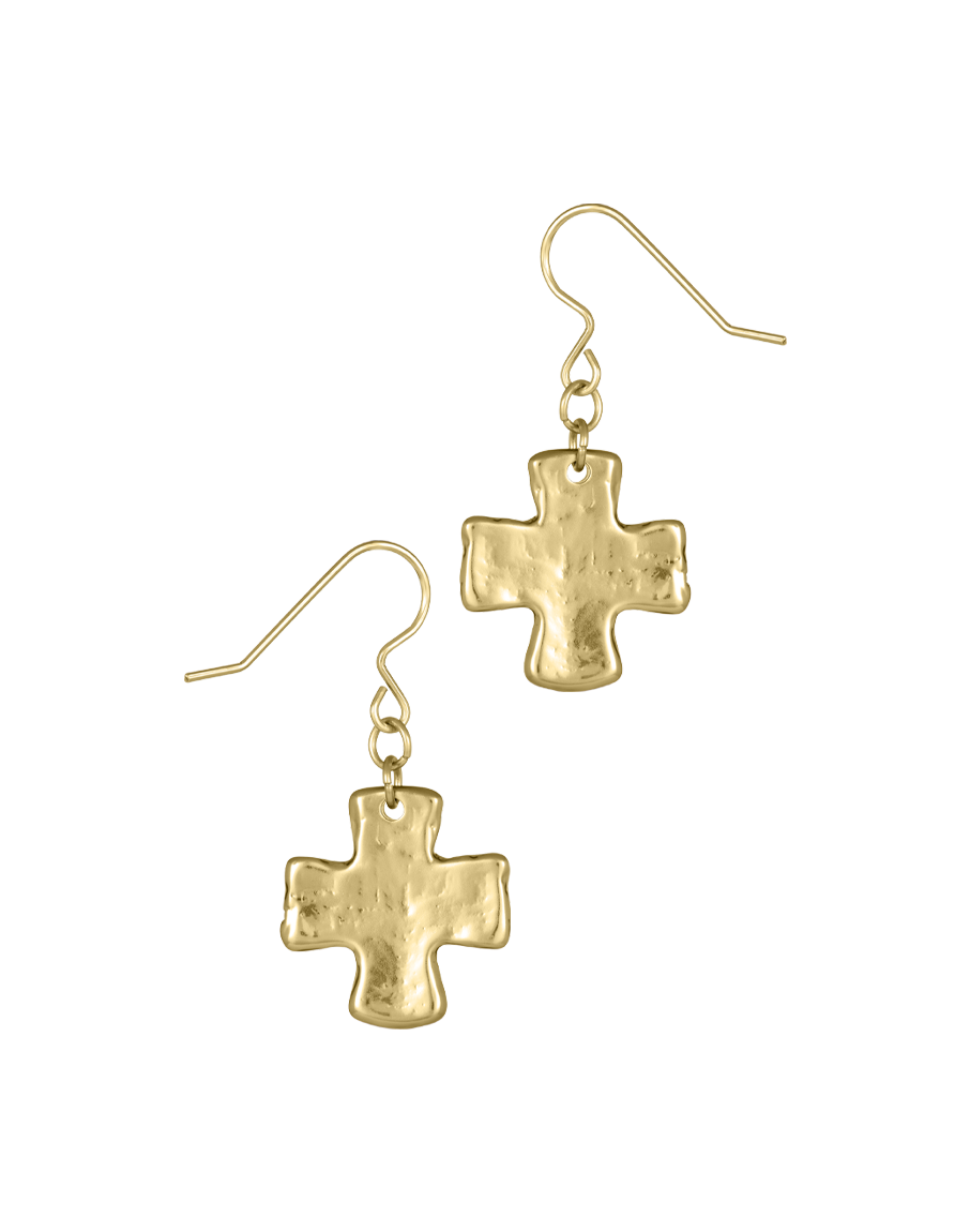 Chunky Cross Earrings