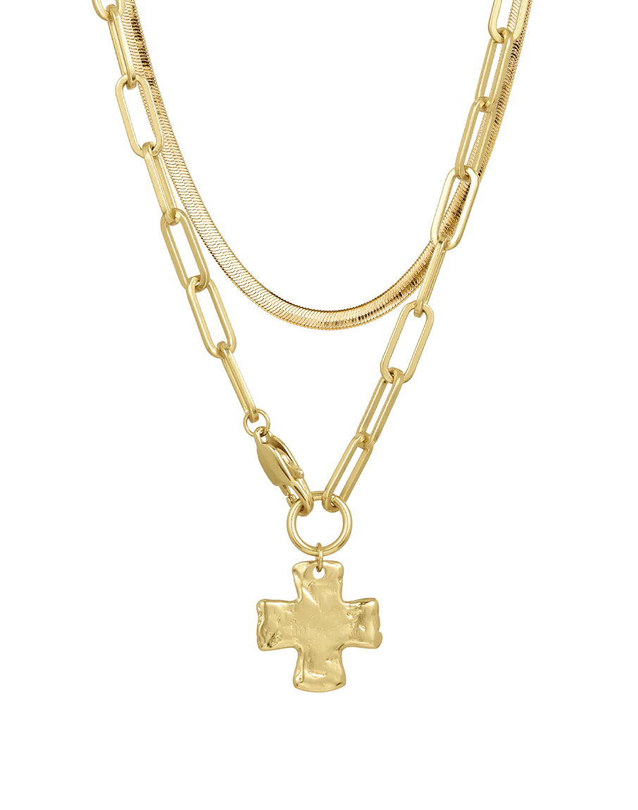 Chunky Cross Necklace Set