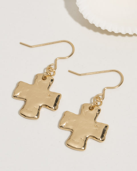 ★2022SS新作★MZUU★DAYZ Large Plumpy Cross Earrings 엠주]DAYZ Large Plumpy Cross Earrings