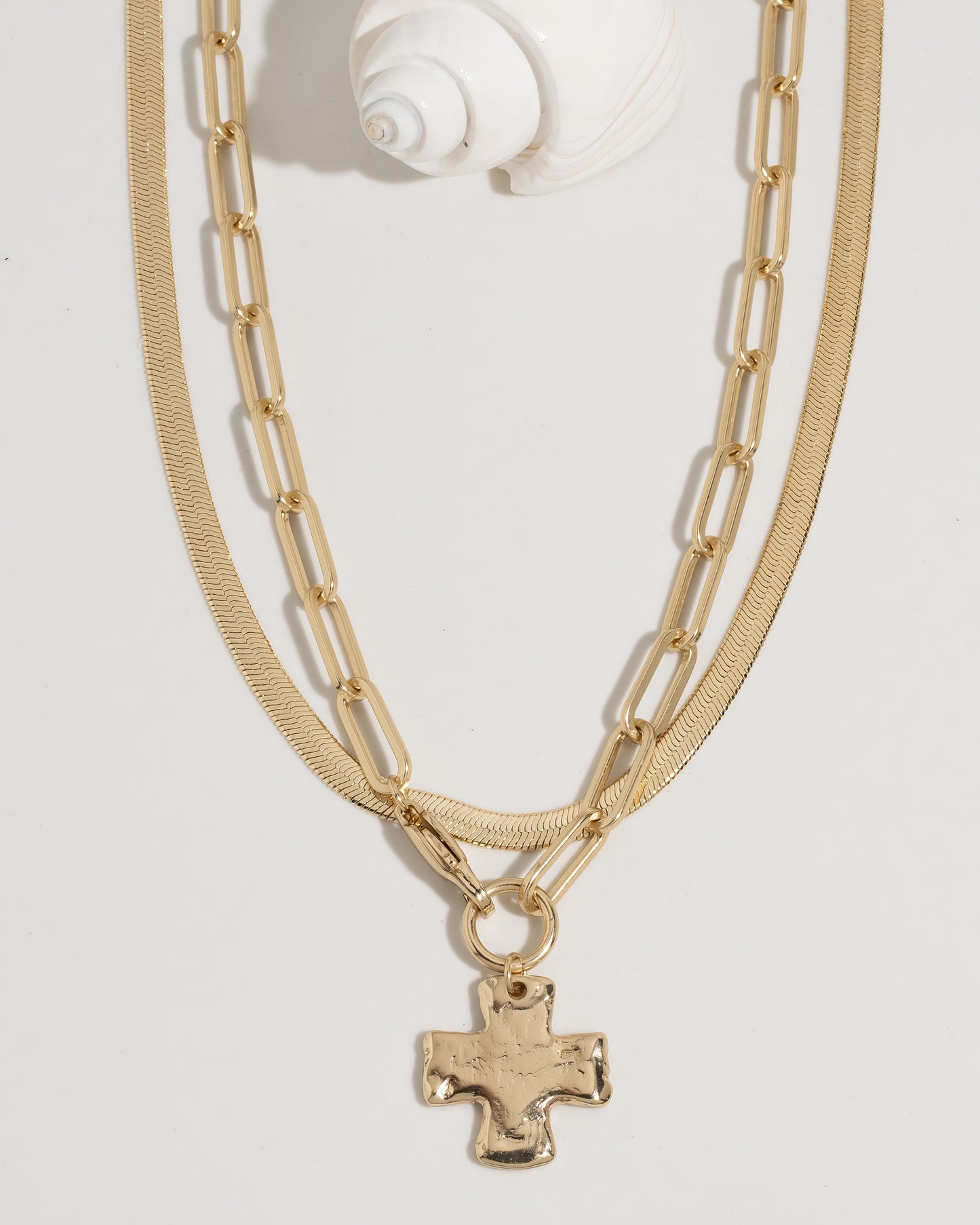 Chunky Cross Necklace Set