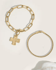 Chunky Cross Bracelet Set