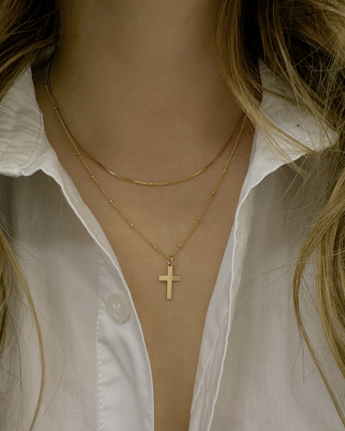 Cross Layered Necklace