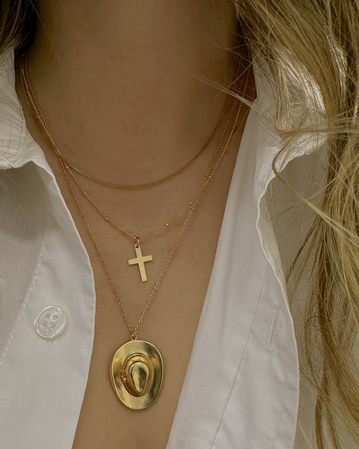 Cross Layered Necklace