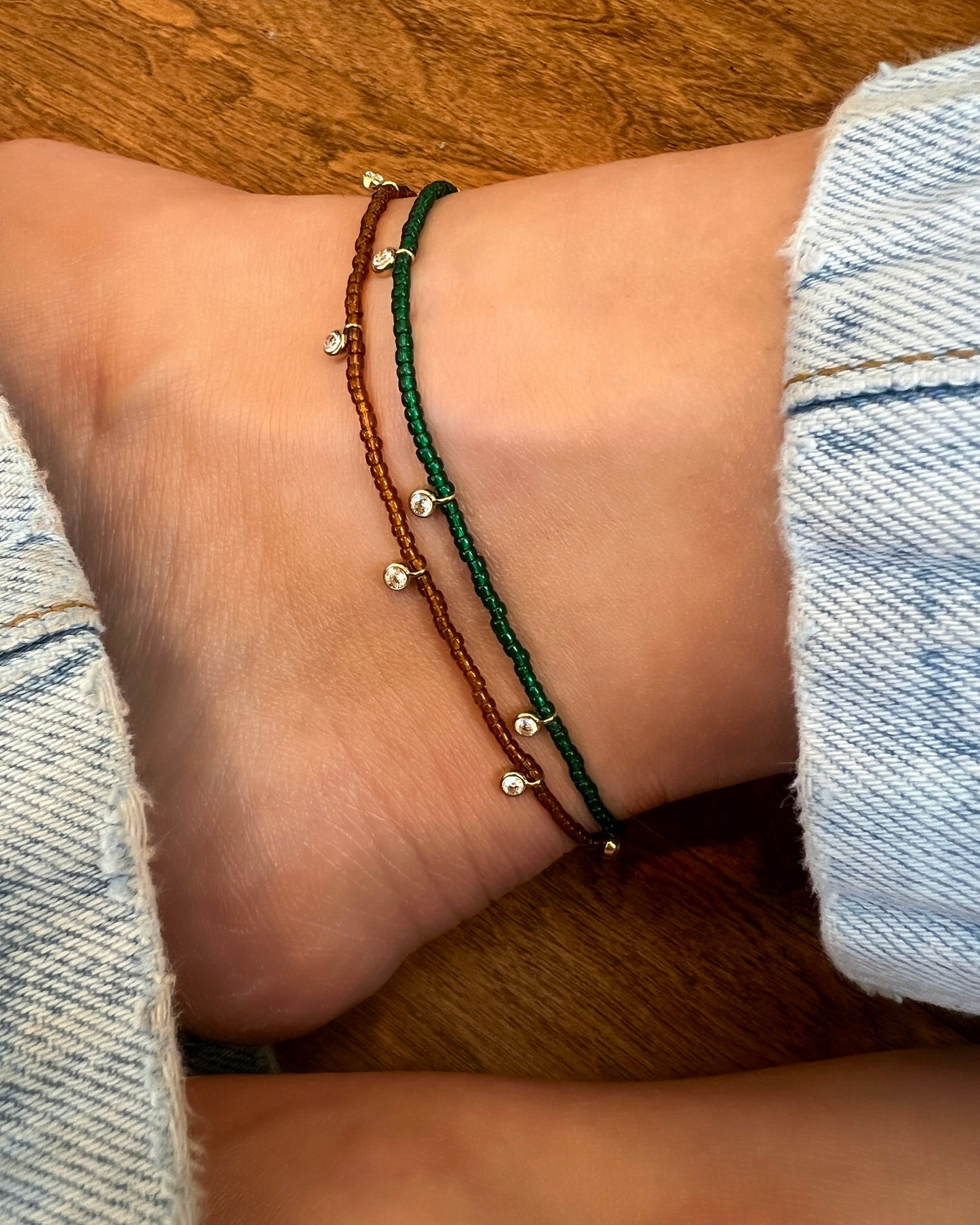 Crystal Beaded Anklet