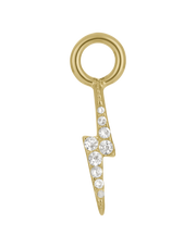 Crystal Bolt Hoop Charm