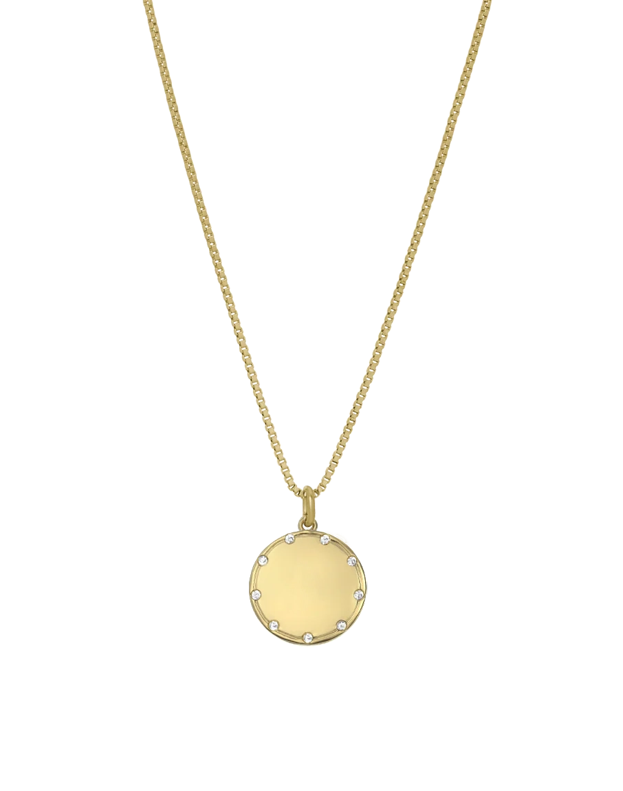 Classic Crystal Disc Necklace